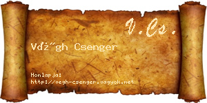 Végh Csenger névjegykártya