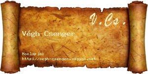 Végh Csenger névjegykártya